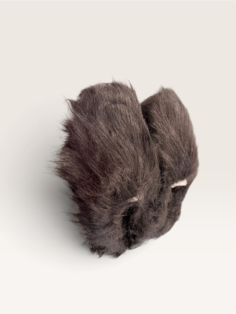 Cozy Faux Fur Slip-On Women's Slippers — Dark Black - Picture 3 of 5